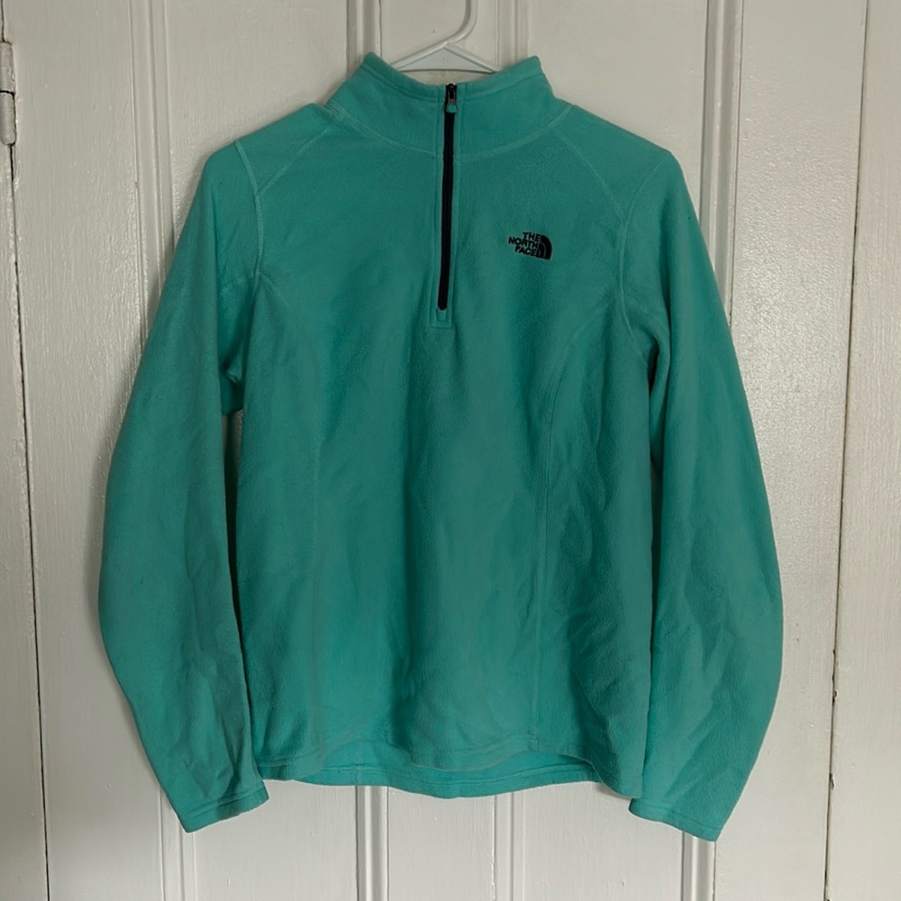 Teal blue north face fleece. Size medium.